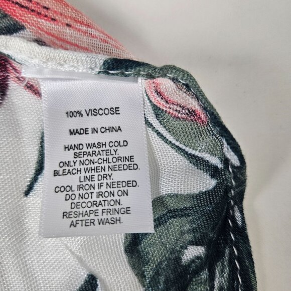 Tropical Floral Kimono Cardigan Womens O/S Lightweight Cover-Up - Picture 10 of 10